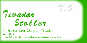 tivadar stoller business card